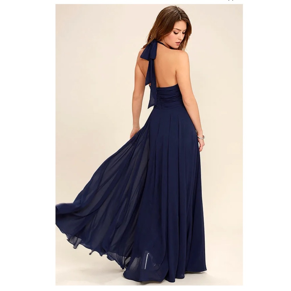 Lulu’s Dance of the Elements Navy Blue Maxi Dress - EUC - Picture 5 of 9
